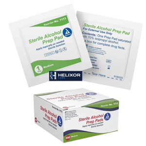 Sterile alcohol prep pads for laboratory research applications