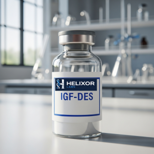 IGF-DES Research Peptide UK laboratory research compound supplied by Helixor Labs